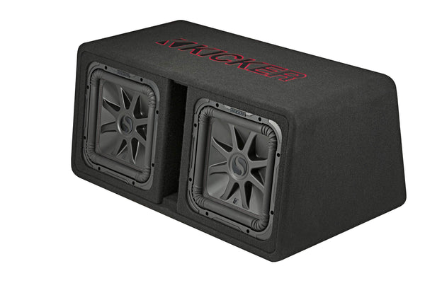 KICKER 45DL7R122 Dual 12" L7R 2-Ohm Loaded Vented Enclosure - 1200 Watts RMS