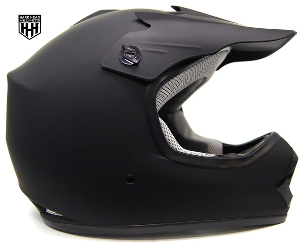 SmartDealsNow - HHH DOT Youth & Kids Helmet for Dirtbike ATV Motocross MX Offroad Motorcyle Street bike MATTE BLACK (Large)