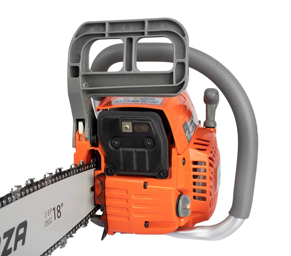 LaGinza LG4610 46CC 16-inch 18-inch 2IN1 Gas Powered Chainsaw with Carrying Case, Orange/Gray