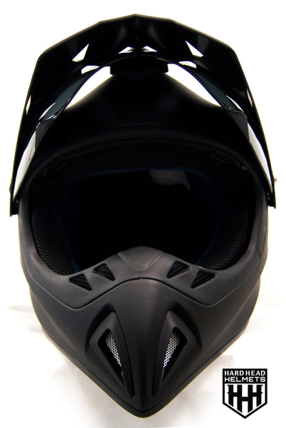 SmartDealsNow - HHH DOT ADULT Helmet for Dirtbike ATV Motocross MX Offroad Motorcyle Street bike Snowmobile HELMET with VISOR (Large, Matte Black)