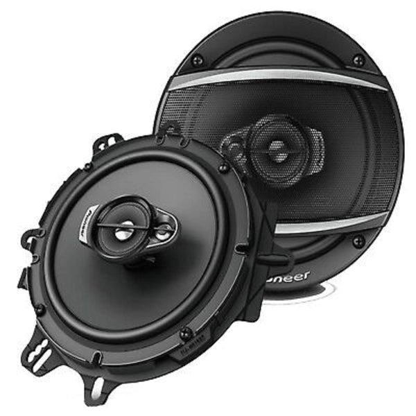Pioneer TS-A1670F A Series 6.5" 320 Watts Max 3-Way Car Speakers Pair with Fiber Cone Midrange and 6-1/2" Multi-Fit Installation Adapters Included