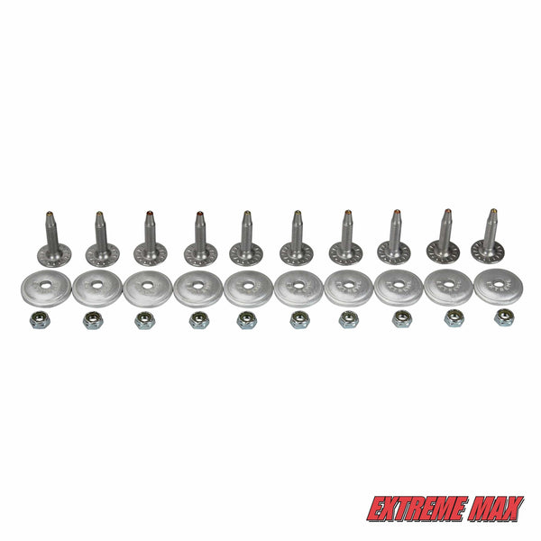 Extreme Max 5001.5529 144-Stud Track Pack with Round Backers, 1.625" Stud Length