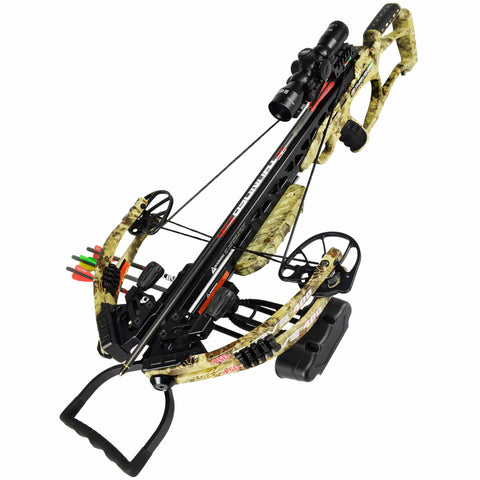 PSE Thrive 400 Crossbow Kryptek Highlander 175lbs 4x32 Illuminated Scope Package