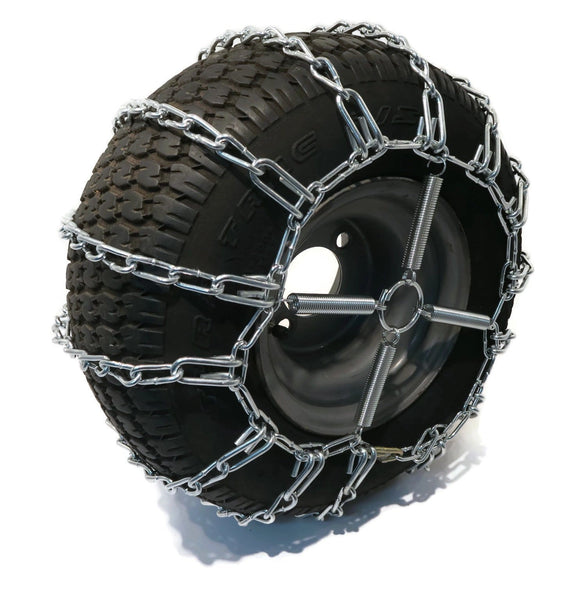 The ROP Shop 2 Link TIRE Chains & TENSIONERS 16x6.5x8 for Garden Tractors Riders Snowblower