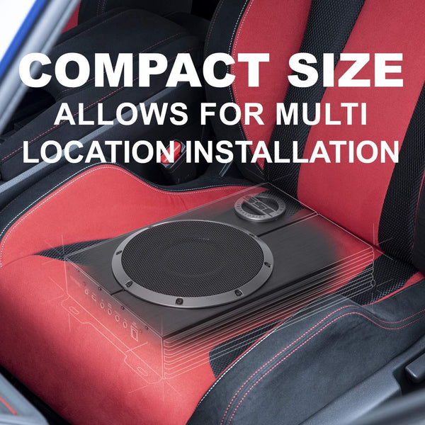 Sound Storm LOPRO8 Amplified Car Subwoofer - 600 Watts Max Power, Low Profile, 8 Inch Subwoofer, Remote Subwoofer Control, Great For Vehicles That Need Bass But Have Limited Space