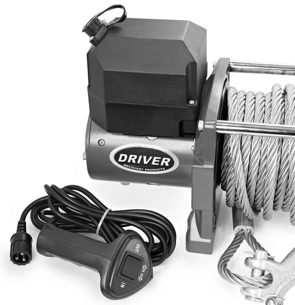Driver Recovery Products LD17-PRO Electric Heavy Duty Recovery Winch - 17,000 lbs. Capacity - Wired Remote Control