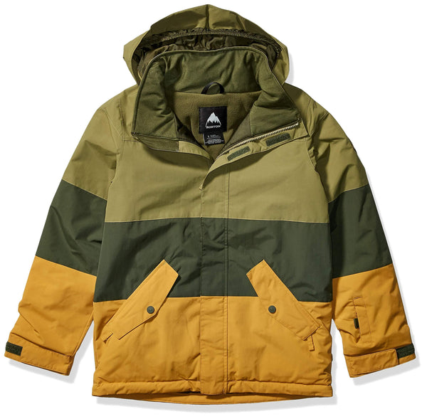 Burton Boys' Symbol Jacket, Martini Olive Multi, Large