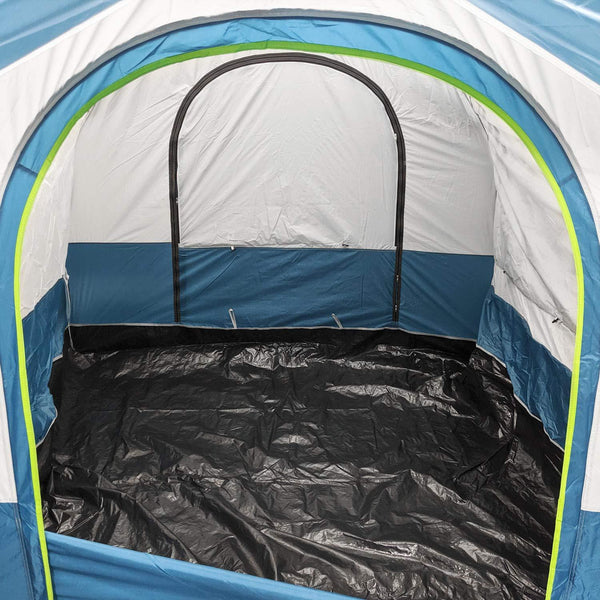 North East Harbor Universal SUV Camping Tent - Up to 8-Person Sleeping Capacity, Includes Rainfly and Storage Bag - 8' W x 8' L x 7.2' H - Gray and Blue