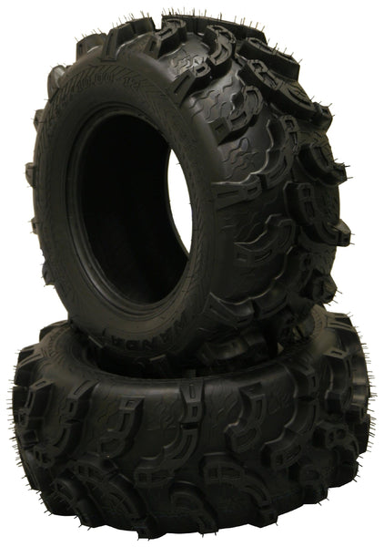 Set of 4 New Premium WANDA ATV/UTV Tires 25x8-12 Front & 25x10-12 Rear /6PR Super Lug Mud