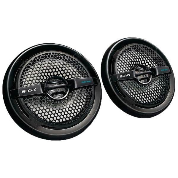 Sony MEX-M72BT Marine Bluetooth/CD Receiver & Two Pairs of XS-MP1611B Black 6.5" Marine Dual Cone Speakers