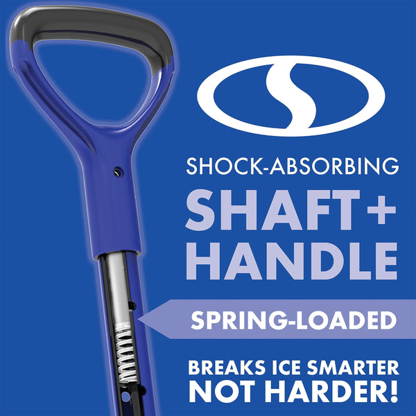 Snow Joe SJEG700 Spring Loaded Impact Reducing Steel Ice Chopper | 7-Inch x 5.5-Inch | Shock Absorbing Handle