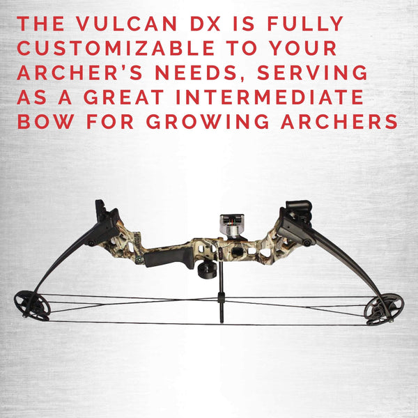 SA Sports Vulcan DX Youth Compound Bow, Adjustable Draw Weight and Length, Camo
