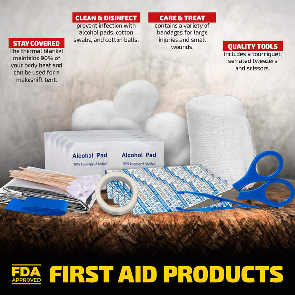 Emergency Trauma Tactical Kit - First Aid SurvivalKit - First Medical Portable Kit for Military Car Boat Home Office Hiking Camping Hunting Travel Adventures Earthquake - Survival Gear Kit Medical