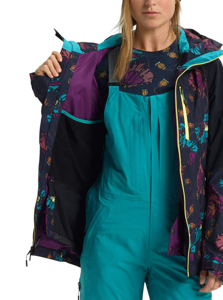 Burton Women's Women's Ak Gore-tex Upshift Jacket, Bona Flora/True Black, Small