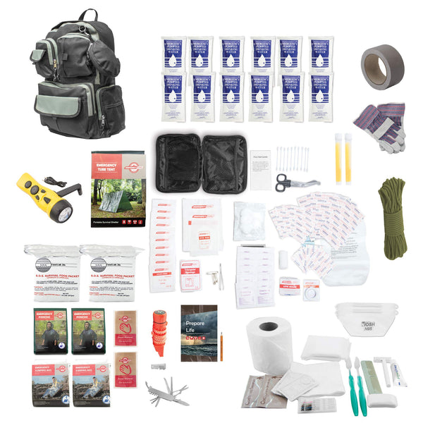 Emergency Zone Urban Survival 72-Hour Bug Out/Go Bag | Perfect Way to Prepare Your Family | Be Ready for Disasters Like Hurricanes, Earthquake, Wildfire, Floods, Tornadoes | Now Includes Bonus Item!