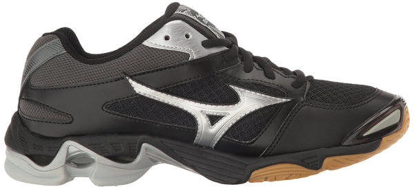 Mizuno Wave Bolt 6 Womens Volleyball Shoes, Black/Silver, 8 B US [product _type] Mizuno - Ultra Pickleball - The Pickleball Paddle MegaStore