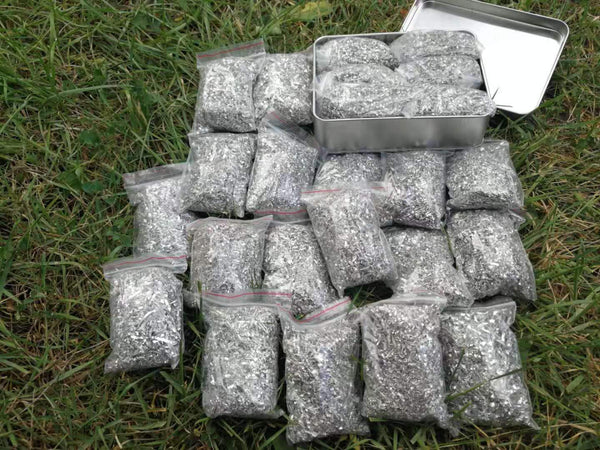 Jets Emergency Fire Starter Magnesium 6 Bags100% Pure+ 1 Free Tin Box Camping Hiking Bushcraft