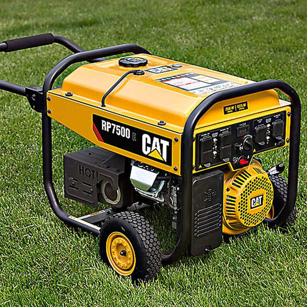 Cat RP7500E Gas Powered Portable Generator with Electric Start - 7500 Running Watts/9375 Starting Watts 490-6491