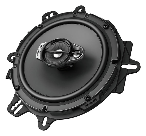 Pioneer TS-A1670F A Series 6.5" 320 Watts Max 3-Way Car Speakers Pair with Fiber Cone Midrange and 6-1/2" Multi-Fit Installation Adapters Included