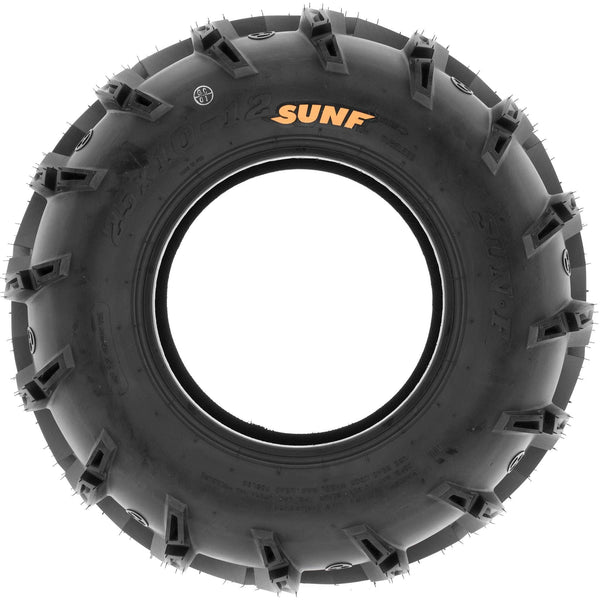 Pair of 2 SunF A050 AT 26x11-12 ATV UTV Deep Mud Terrain Tires, 6 PR, Tubeless