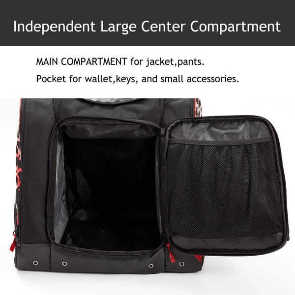 XCMAN Ski Boots and Snowboard Boot Backpack Bag, Excellent for Travel with Waterproof Exterior & Bottom,Green