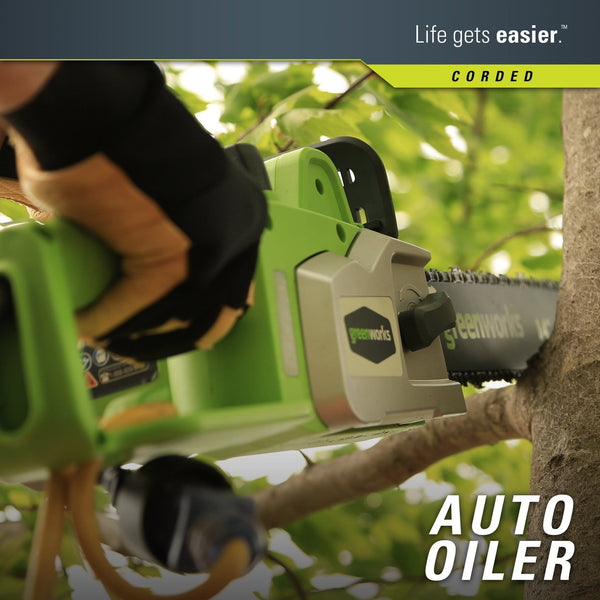 Greenworks 14-Inch 10.5-Amp Corded Electric Chainsaw 20222