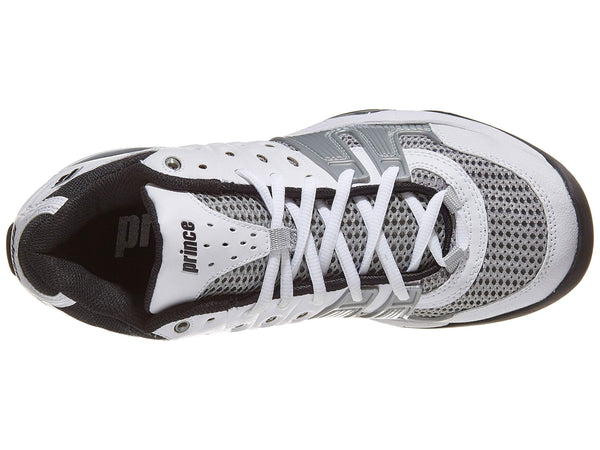 Prince Men's T22 Mid Tennis Shoe,White/Black/Silver,11 M US [product _type] Prince - Ultra Pickleball - The Pickleball Paddle MegaStore