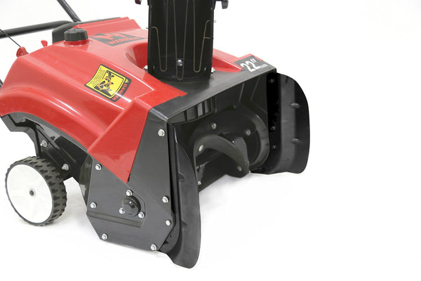 Warrior Tools America WR67436N Single Stage Hand Push Snow Blower, 196cc/22, Red