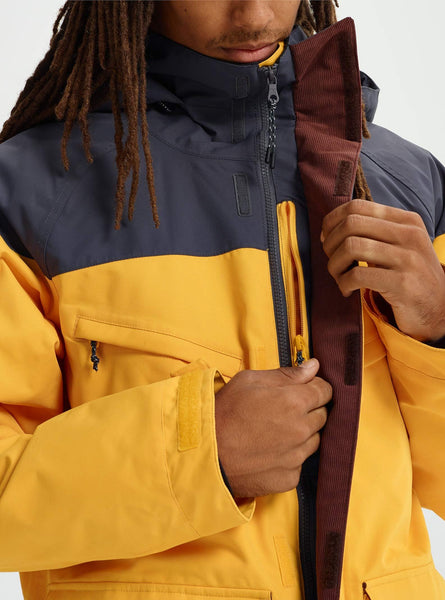 Burton Men's Breach Jacket, Golden Rod/Trocadero, Large