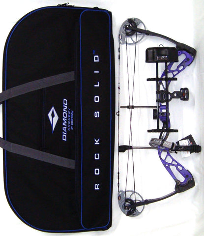 Diamond Edge SB-1 Compound Bow, Purple Blaze, RAK Package, Right Hand, 7-70lbs, with Diamond Soft Bow Case