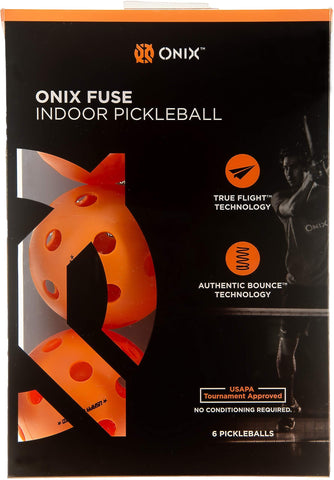 Onix Fuse Indoor Orange Pickleballs 6 Pack [product _type] Escalade Sports - Ultra Pickleball - The Pickleball Paddle MegaStore