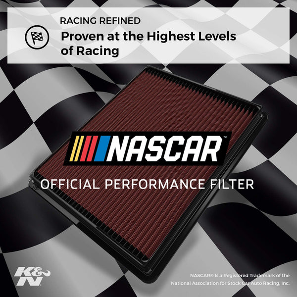 K&N engine air filter, washable and reusable:  2002-2019 Dodge Ram Truck V6/V8/V10 (1500, 2500, 3500, 4500, 5500) 33-2247