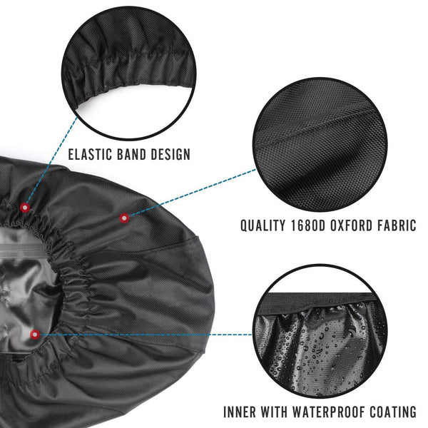 Seven Sparta Winch Cover for Electric Winch Up to 17500 Lbs, Waterproof Winch Protector, 1680D Oxford Winch Cover, 24" W x 10" H x 7" D (Black)