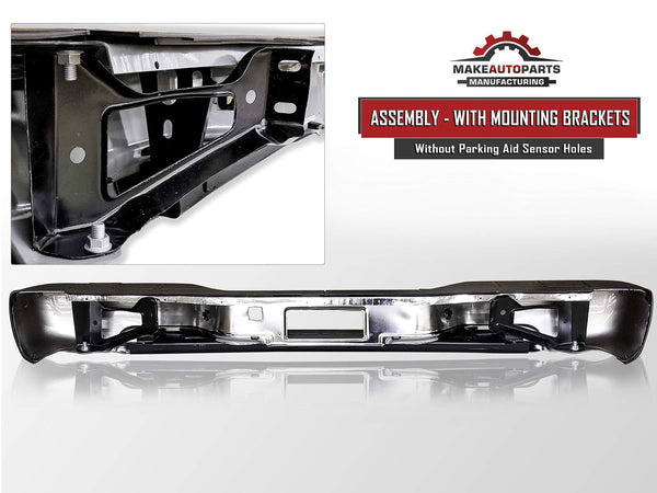 MAPM - Silverado Rear Step Bumper Chrome With Brackets Light Kit Bolts Bar GM1103122 For 1999-2006 Silverado 1500 99-04 Silverado 2500 GMC Sierra 1500 2500