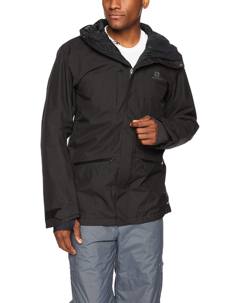 Salomon Men's Qst Snow JACKET , Black, Medium