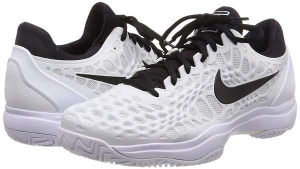 Nike Mens Zoom Cage 3 Tennis Shoes (8 M US) White/Black [product _type] Nike - Ultra Pickleball - The Pickleball Paddle MegaStore