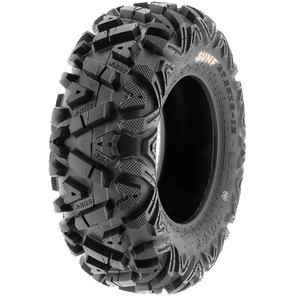 SunF Power.I ATV/UTV all-terrain Tires 25x8-12 Front & 25x10-12 Rear, Set of 4 A033, 6-PR, Tubeless