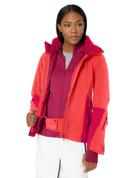Salomon Women's Icecrystal JACKET , Hibiscus, Small