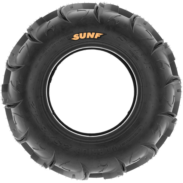 Set of 4 SunF Warrior AT Mud & Trail 26x9-12 Front & 26x11-12 Rear ATV UTV Off-Road Tires, 6 PR, Tubeless A048