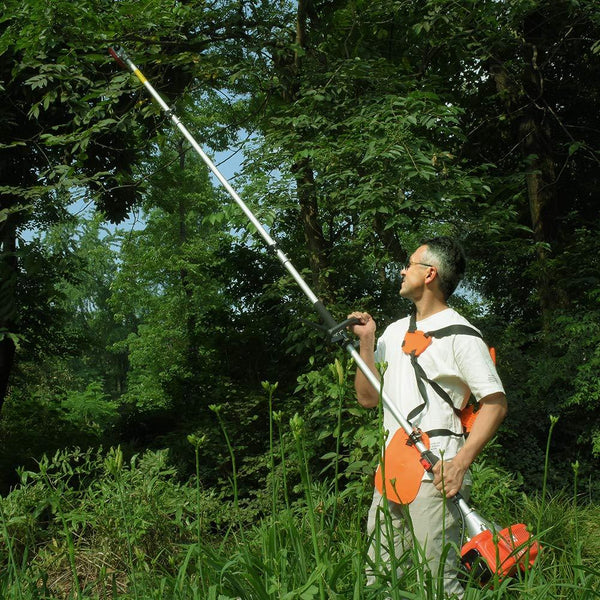 MAXTRA Pole Saw,Powerful Gas Pole Chainsaw 42.7CC 2-Cycle 8.2 FT to 11.4 FT Cordless Extension Pole Saw Tree Trimmer Long Reach Saw with Carry Bag