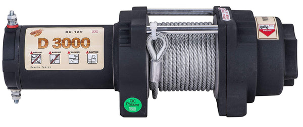 Sinoking 12VDC 3000LB/1361kg, Waterproof Electric Winch UTV ATV Winch with 0.18″39′(feet) Steel Wire Rope Winch Kit