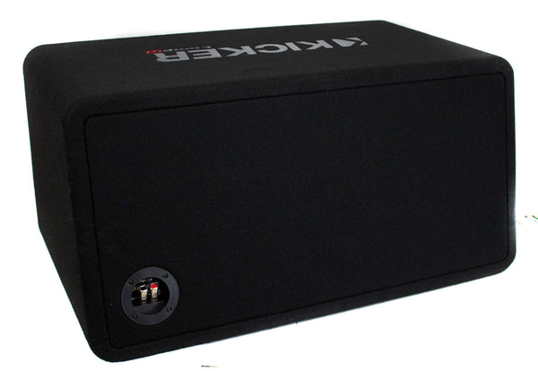 Kicker 43DCWR102 10" 2400W Dual Car Subwoofers + Box + 3000W Mono Amp + Amp Kit