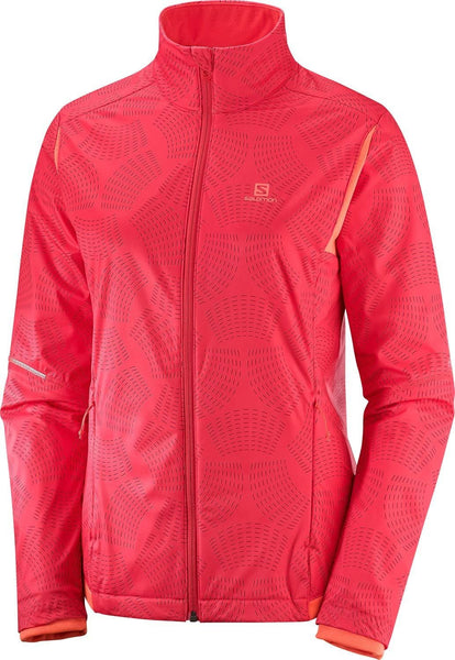 Salomon Agile Warm XC Ski Jacket Hibiscus Womens Sz S