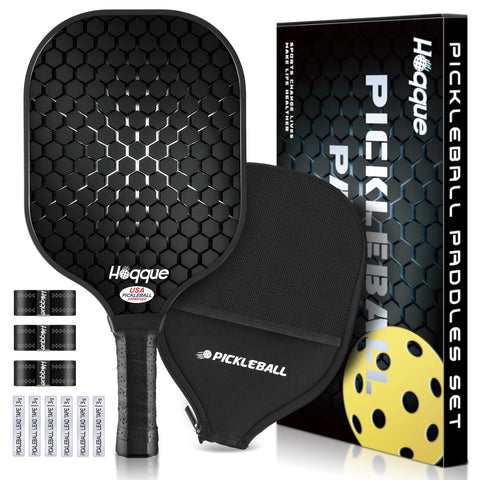 Pickleball Set Paddles with Cover Case Overgrip Lead Tape, USAPA Approved Fiberglass Pickle Ball Racket Women Pickle Ball Lovers Birthday Ideal Mother Grandma Wife Sister Husband Gifts…