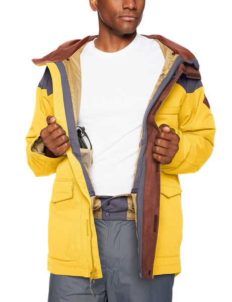 Burton Men's Breach Jacket, Golden Rod/Trocadero, Large