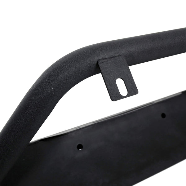 Front Bumper Winch Plate D-Ring Rock Crawler Black For 1986-2006 Jeep Wrangler TJ YJ