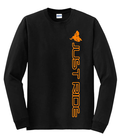 Just Ride Sled Shirt Long Sleeve (XL, NEON Orange)