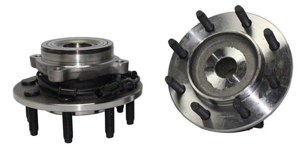 Brand New (Both) Front Wheel Hub and Bearing Assembly 8-LUG 4x4 w/ABS for 2006-2008 Mega Cab 8-Lug Ram 1500 - [06-08 Ram 2500 4x4] - 06-08 Ram 3500 4WD