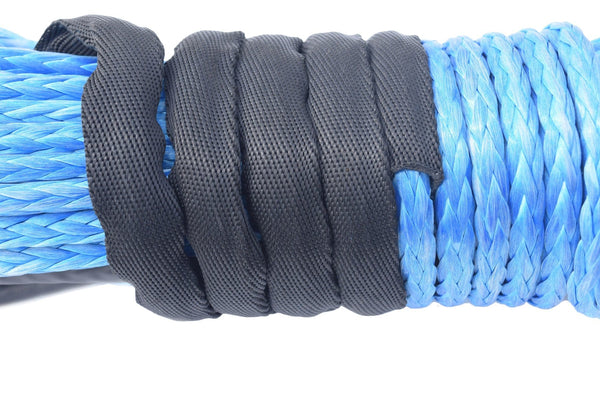Blue 3/8"100feet Synthetic Winch Rope,Winch Cable,Winch Line for ATV Jeep Truck SUV Electric Winch