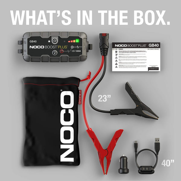 NOCO Boost Plus GB40 1000 Amp 12-Volt UltraSafe 12-Volt UltraSafe Lithium Jump Starter For Up To 6-Liter Gasoline And 3-Liter Diesel Engines - Ultra Pickleball